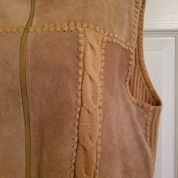 Designers Studio Genuine Leather Tan Vest - Picture 3 of 5